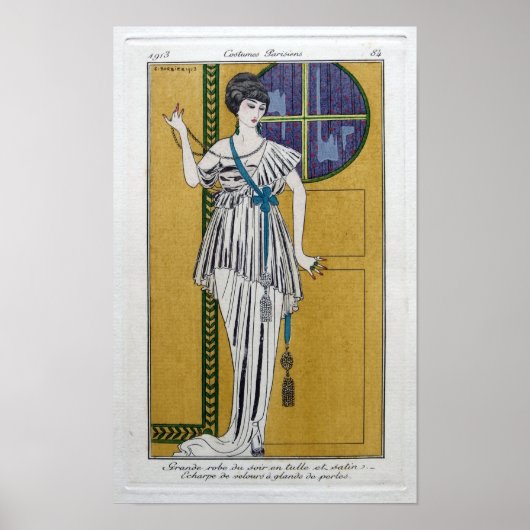 Art Nouveau Costumes Parisiens van George Barbier Poster (Voorkant)