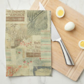 Art Nouveau  couture art deco decopauge Theedoek (Quarter Fold)