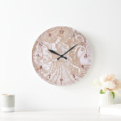  Art Nouveau Cream Bloemen Vrouw & Zwanen Grote Klok (Huis)