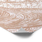 Art Nouveau Cream Bloemen Vrouw & Zwanen Poster (Hoek)