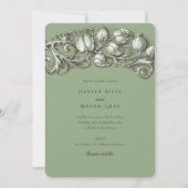 Art Nouveau Cream Elegance Bruiloft Kaart (Voorkant)