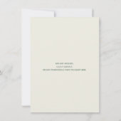 Art nouveau crème bloemen bruiloft uitnodiging (Achterkant)