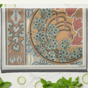 Art nouveau Cyclamen bloem Eugene Grasset elegant Theedoek