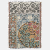 Art nouveau Cyclamen floral Eugene Grasset elegant Deken (Voorkant Verticaal)