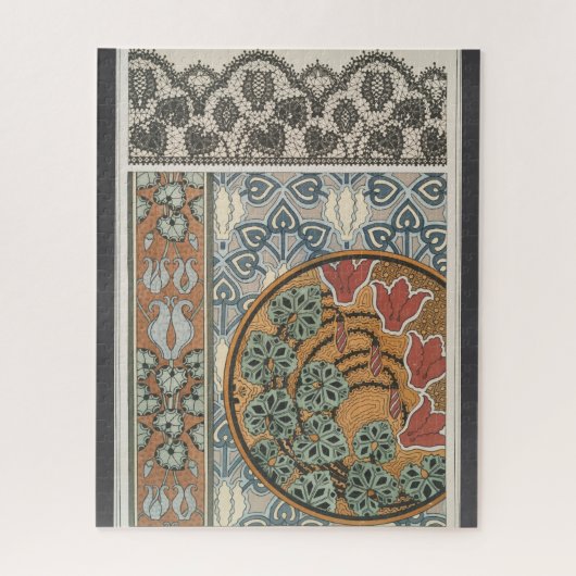 Art nouveau Cyclamen floral Eugene Grasset elegant Legpuzzel (Verticaal)