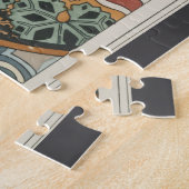 Art nouveau Cyclamen floral Eugene Grasset elegant Legpuzzel (Zijkant)