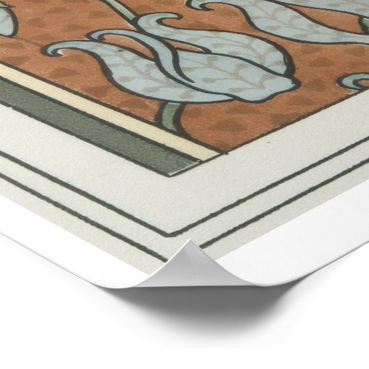 Art nouveau Cyclamen floral Eugene Grasset elegant Poster (Hoek)