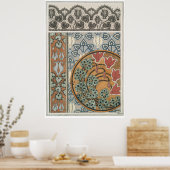 Art nouveau Cyclamen floral Eugene Grasset elegant Poster (Keuken)