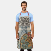 Art nouveau Cyclamen floral Eugene Grasset elegant Schort (Gedragen)