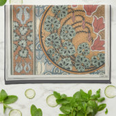 Art nouveau Cyclamen floral Eugene Grasset elegant Theedoek (Gevouwen)