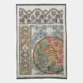 Art nouveau Cyclamen floral Eugene Grasset elegant Theedoek (Verticaal)