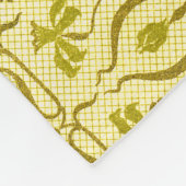 Art Nouveau Daffodil  Patroon Fleece Deken (Hoek)