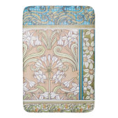 Art nouveau daffodil Verneui textiel bloemenkunst Badmat (Voorkant Verticaal)