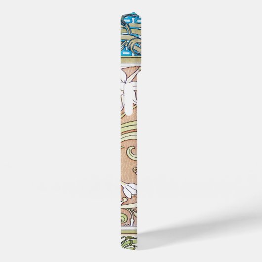 Art nouveau daffodil Verneui textiel bloemenkunst Case-Mate iPhone Case (Achterkant / Rechts)