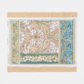 Art nouveau daffodil Verneui textiel bloemenkunst Fleece Deken (Voorkant (Horizontaal))