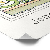 Art nouveau daffodil Verneui textiel bloemenkunst Poster (Hoek)