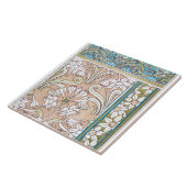 Art nouveau daffodil Verneui textiel bloemenkunst Tegeltje (Zijkant)