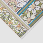 Art nouveau daffodil Verneui textiel bloemenkunst Tissuepapier (Detail)