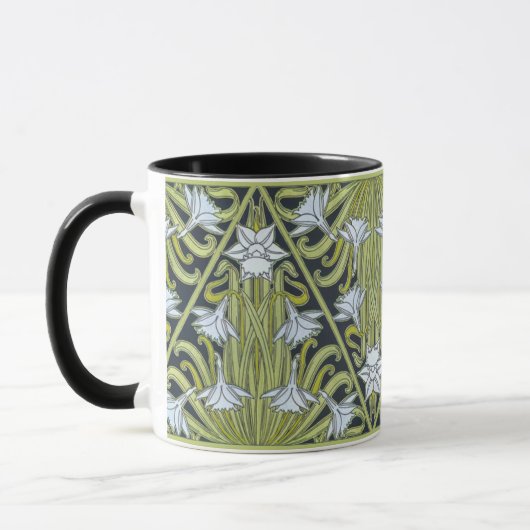 Art Nouveau Daffodils Mok (Links)