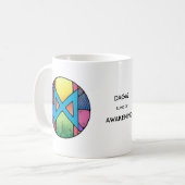 Art Nouveau Dagaz Rune Mok – ONTWAKE! (Voorkant links)