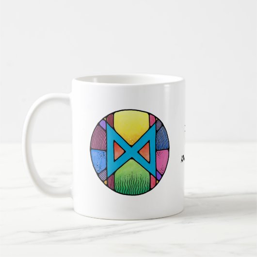 Art Nouveau Dagaz Rune Mok – ONTWAKE! (Links)