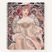 art nouveau dagdroom van Alphonse Mucha Notitieboek (Voorkant)