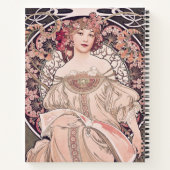 art nouveau dagdroom van Alphonse Mucha Notitieboek (Achterkant)
