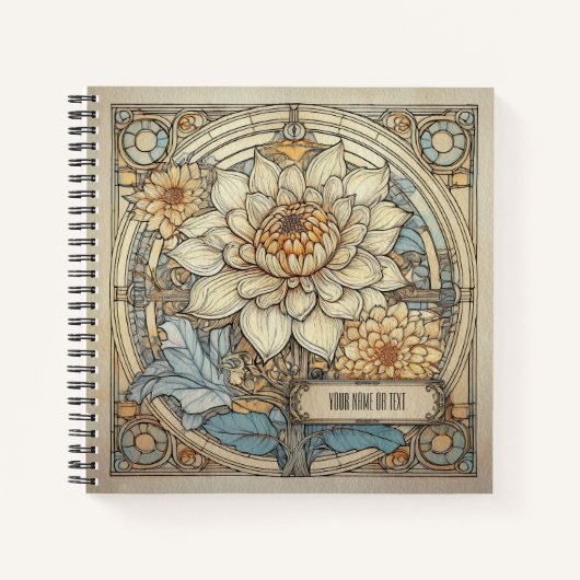 Art Nouveau Dahlia pinnata Notitieboek (Voorkant)