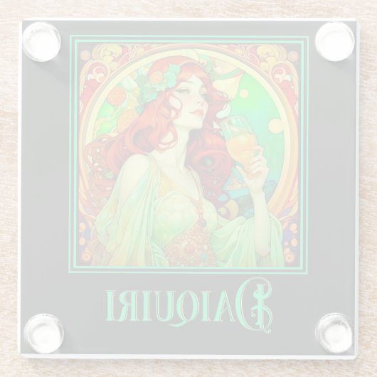 Art Nouveau Daiquiri Glazen Onderzetter (Achterkant)