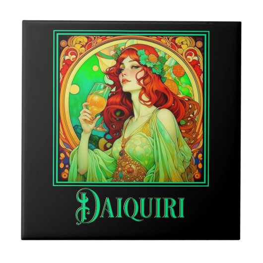 Art Nouveau Daiquiri Tegeltje (Voorkant)