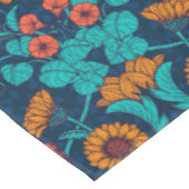 Art Nouveau daisies in blauw en geel Tafelkleed (Gekanteld)