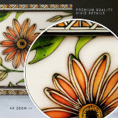 Art Nouveau Daisies Seamless florals Tegeltje