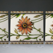 Art Nouveau Daisies Seamless florals Tegeltje