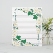 Art Nouveau Daisy Border Lined Recippage (Staand voorkant)