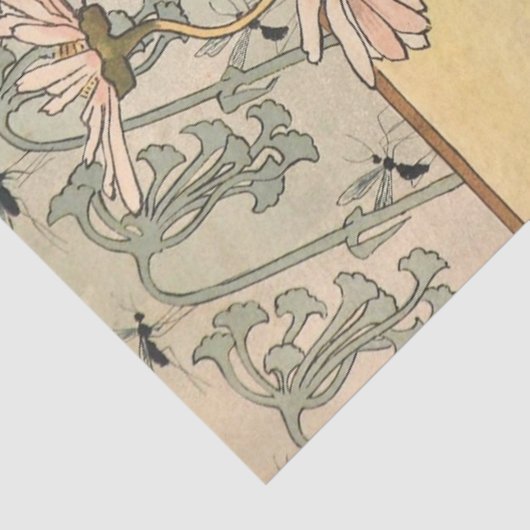 Art Nouveau Daisy Border Tissuepapier (Detail)