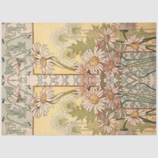 Art Nouveau Daisy Border Tissuepapier
