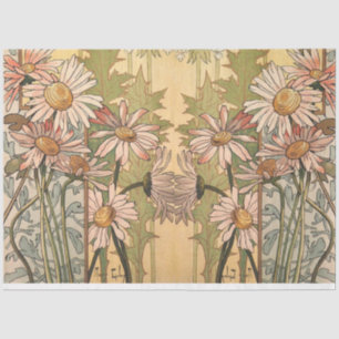 Art Nouveau Daisy en Paardenbloem 3 Tissuepapier