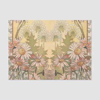 Art Nouveau Daisy en Paardenbloem 4 Tissuepapier