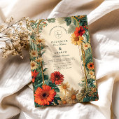 Art Nouveau Daisy Lijst bruiloft Kaart