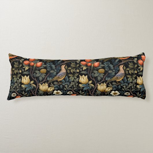 Art nouveau, Damaskpatroon, Organisch, Gekromde li Lichaamskussen (Voorkant)