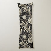 Art nouveau, Damaskpatroon, Organisch, Gekromde li Lichaamskussen (Achterkant (Verticaal))