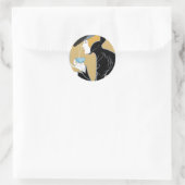 Art Nouveau Dame Drink Tea Ronde Sticker (Tas)