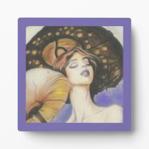 Art Nouveau dame kunstenaar ontwerper paddenstoel 