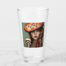 art nouveau dame kunstenaar ontwerper paddestoel g