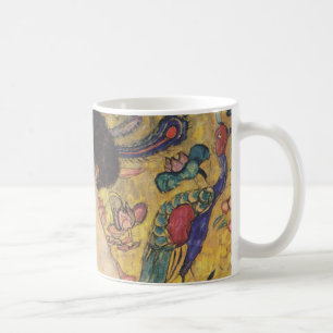 Art Nouveau dame met waaier-schilderij uit de vori Koffiemok