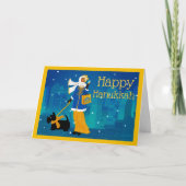 Art Nouveau Dame met Zwarte Scottie Hond Feestdagen Kaart (Voorkant)