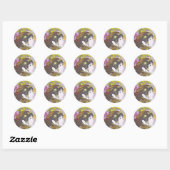Art Nouveau Dame Ronde Sticker (Vel)
