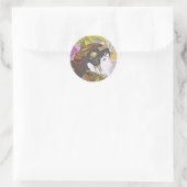 Art Nouveau Dame Ronde Sticker (Tas)