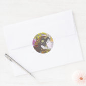 Art Nouveau Dame Ronde Sticker (Envelop)