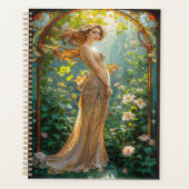 Art Nouveau Dame van de Lelies Planner (Voorkant)